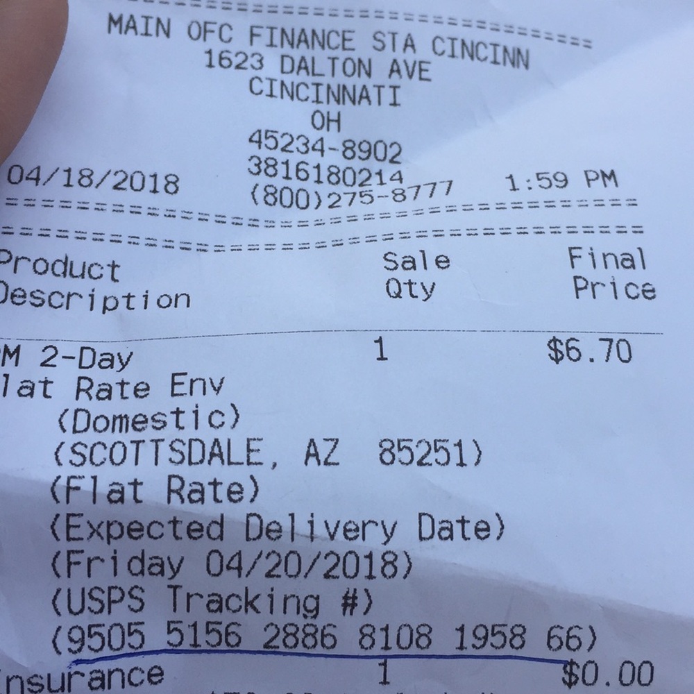 Shipping info